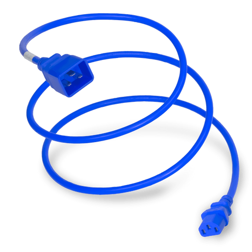 Plug (Male) : IEC 60320 C20 Connector (Female) : IEC 60320 C13 Color : Blue