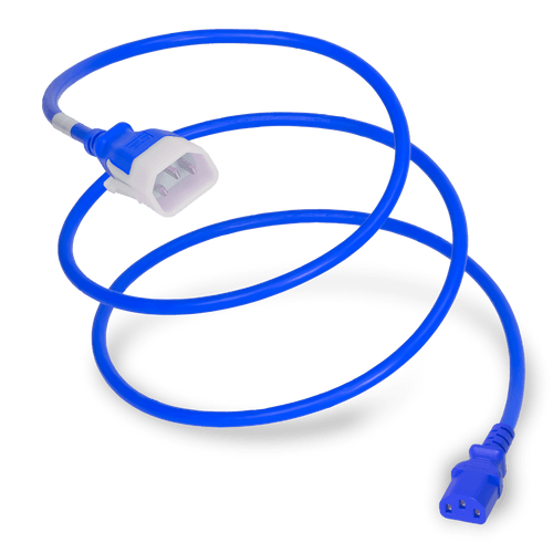 Plug (Male) : P-Lite C14 Connector (Female) : IEC 60320 C13 Color : Blue
