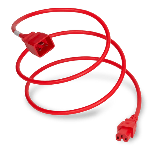 Plug (Male) : IEC 60320 C20 Connector (Female) : IEC 60320 C15 Color : Red