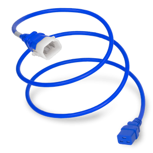 P-Lock C14 to C19, 14 AWG SJT, 15A/250V, 6FT Blue Power Cord