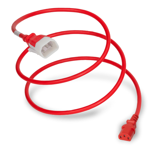 Plug (Male) : P-Lite C14 Connector (Female) : IEC 60320 C13 Color : Red