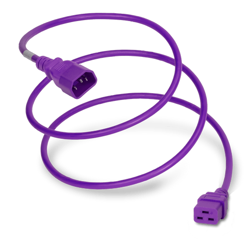 Plug (Male) : IEC 60320 C14 Connector (Female) : IEC 60320 C19 Color : Purple