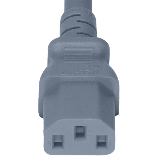 Connector (Female) : IEC 60320 C13 Color : Gray