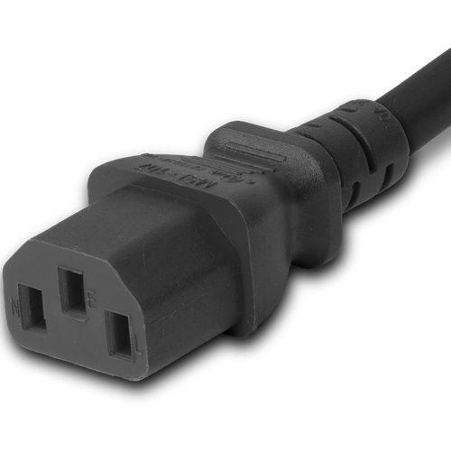 Connector (Female) : IEC 60320 C13 Color : Black