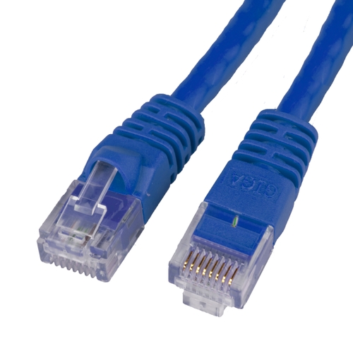 Cat5e Blue Ethernet Patch Cable, Snagless/Molded Boot, 14 foot