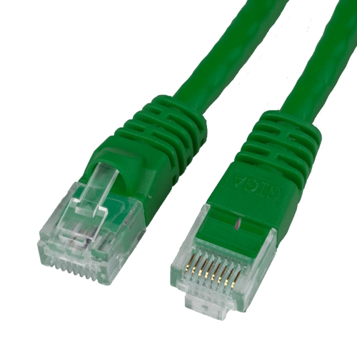 Cat5e Green Ethernet Patch Cable, Snagless/Molded Boot, 14 foot