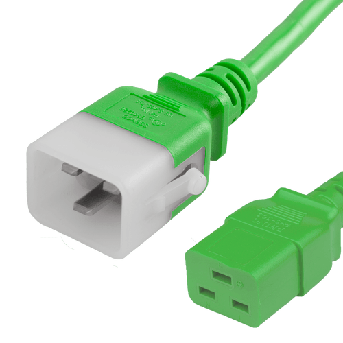 2FT P-Lock C20 to C19 20A 250V GREEN Power Cord