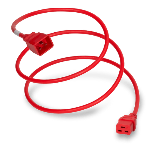 Plug (Male) : IEC 60320 C20 Connector (Female) : IEC 60320 C19 Color : Red