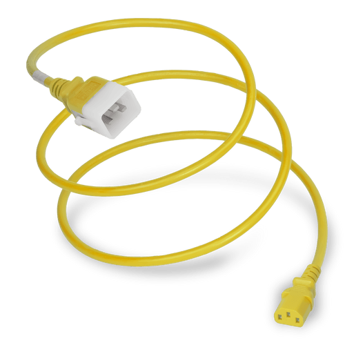 Plug (Male) : IEC 60320 C20 Locking (P-Lock) Connector (Female) : IEC 60320 C13 Color : Yellow