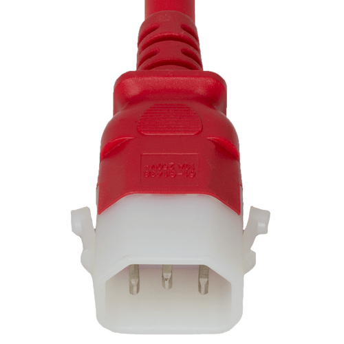 Plug (Male) : IEC 60320 C14 Locking (P-Lock) Color : Red
