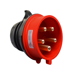 IEC 60309 PLUG 16A 220-240/380-415VAC 4P 5W IP44 SPLASHPROOF
