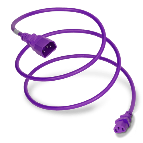Plug (Male) : IEC 60320 C14 Connector (Female) : IEC 60320 C13 Color : Purple