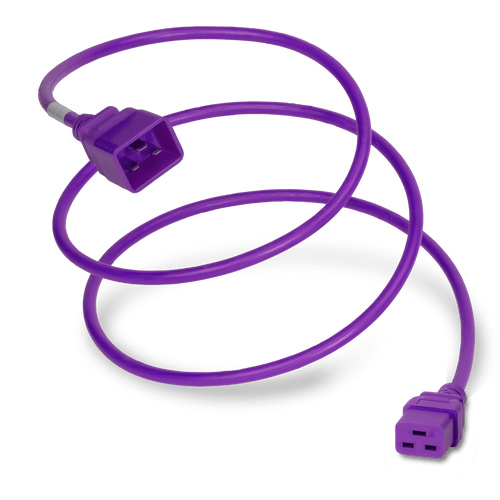 Plug (Male) : IEC 60320 C20 Connector (Female) : IEC 60320 C19 Color : Purple