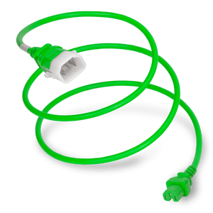 9FT Green P-Lock C14 to C15,15A/250V, 14AWG SJT Locking Power Cord