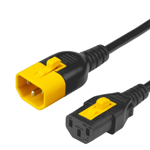 1.5FT C13 C14 V-LOCK 10A 250V BLACK Power Cord