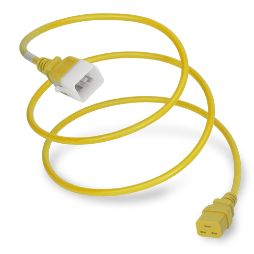 Plug (Male) : IEC 60320 C20 Locking (P-Lock) Connector (Female) : IEC 60320 C19 Color : Yellow