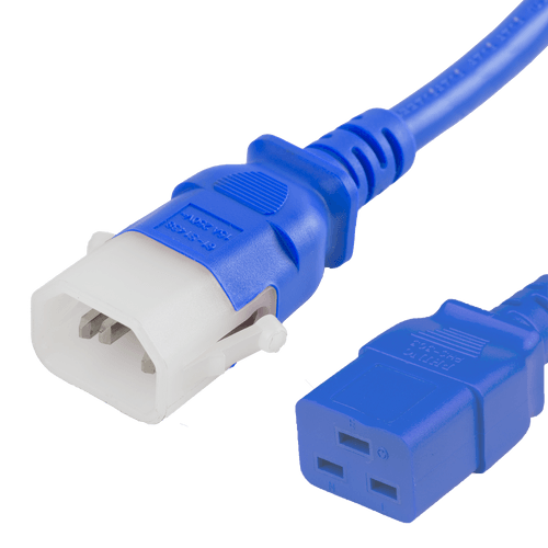 3FT P-Lock C14 to C19 15A 250V 14awg 105c SJT BLUE