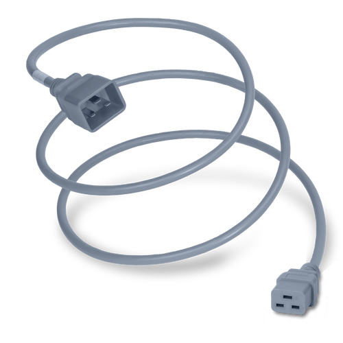 Plug (Male) : IEC 60320 C20 Connector (Female) : IEC 60320 C19 Color : Gray