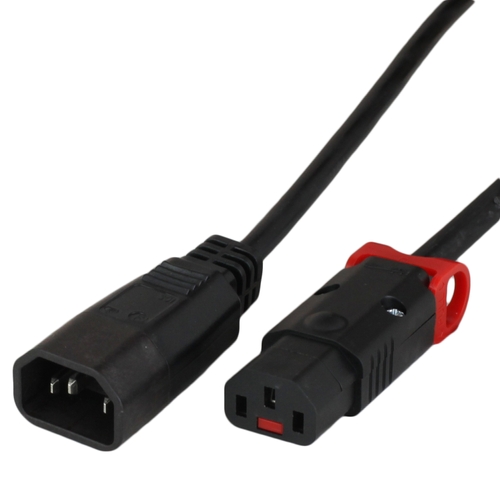 10a iec60320 c14 to c13 locking lszh power cords black Front.jpg