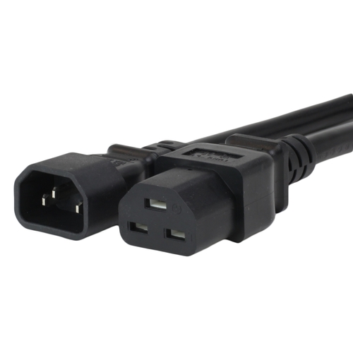 3FT C14 C21 15A 250V BLACK Power Cord