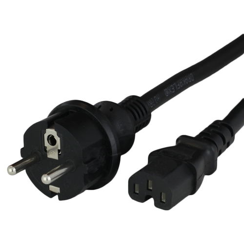 20c5m european schuko cee77 to iec60320 c15 10a 250v 1mm2 h05v2v2f power cord black Front.jpg