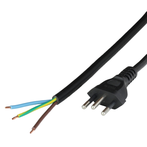 250cm brazil nbr 14136 plug to open 50mm roj 6mm strip 10a 250v h05vvf3g1 power cord black Front.jpg