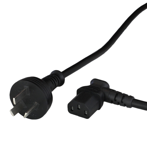250cm china plug to iec60320 c13 left angle 10a 250v 1mm2 rvv power cord black Front.jpg