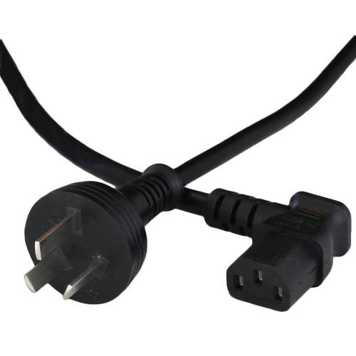 250cm china plug to iec60320 c13 right angle 10a 250v 1mm2 rvv power cord black Front.jpg