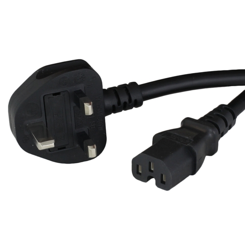 250cm uk bs1363 down angle to iec60320 c15 10a 250v h05vvf3g10 power cord black Front.jpg