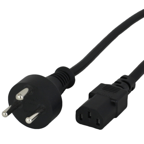 25m denmark afsnit 1072d1 plug to iec60320 c13 10a 250v 1mm2 h05vvf power cord black Front.jpg