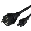 Photo of 2m European Schuko CEE7/7 to IEC60320 C5 2.5A 250V 0.75mm2 H05VV-F Power Cord - Black