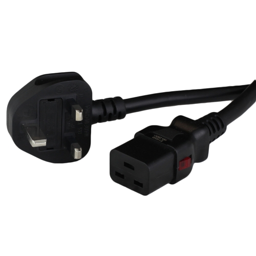 2m uk bs1363 down angle to iec60320 c19 locking 13a 250v h05vvf3g15 power cord black Front.jpg