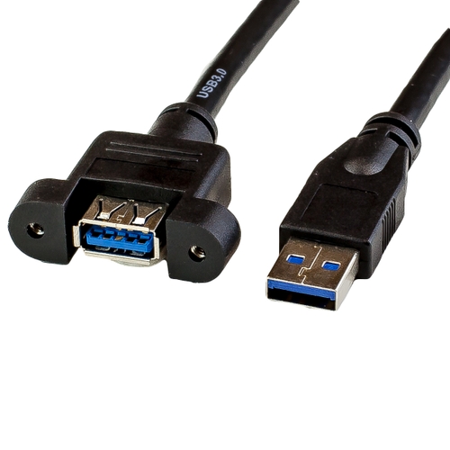 3ft panel mount usb a female to usb a male USB3 PMAA 012.jpg