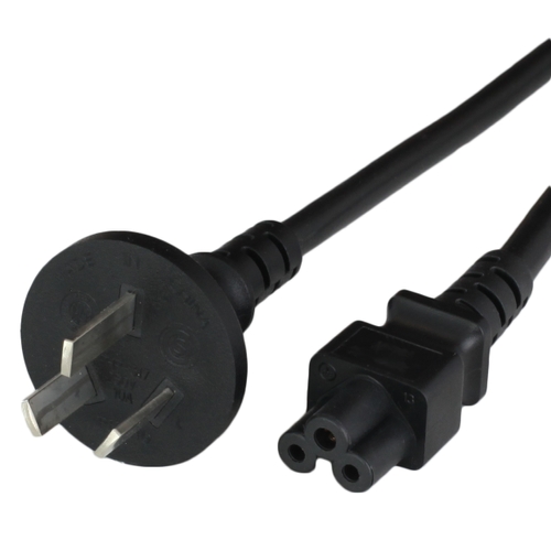 6FT Argentina IRAM2073 Plug to IEC60320 C5 2.5A 250V Power Cord - BLACK
