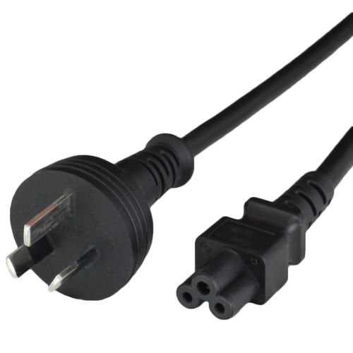 6FT Australia AS NZS 3112 Plug IEC 60320 C5 2500mA 250V Power Cord BLACK Front.jpg