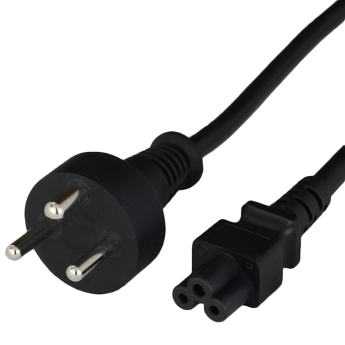 6ft denmark afsnit 1072d1 plug to iec60320 c5 25a 250v 075mm2 h03vvf power cord black Front.jpg