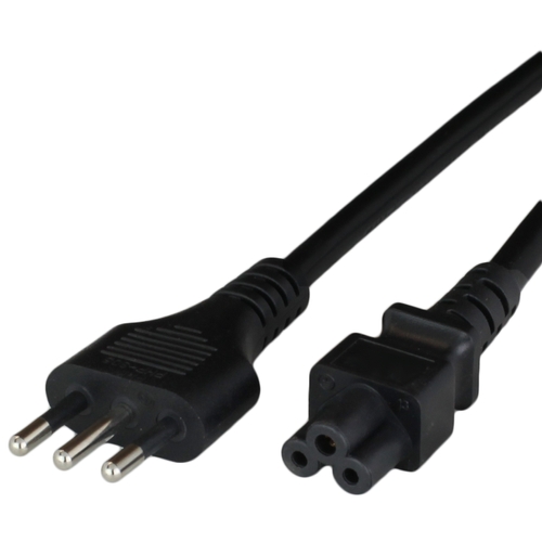 6ft italy plug cei2316vii to iec60320 c5 25a 250v h03vvf075 power cord black Front.jpg