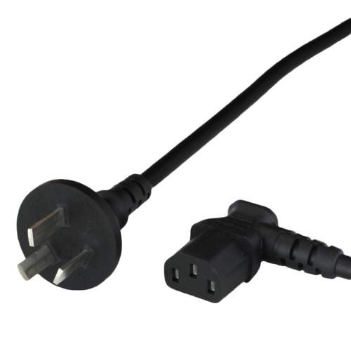 2.5m 8FT Argentina IRAM2073 Plug to IEC60320 C13 LEFT ANGLE 10A 250V Power Cord - BLACK