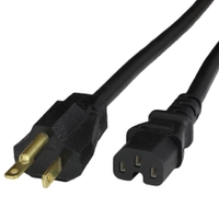 NEMA 5-20P to C15 125V Power Cords - BLACK