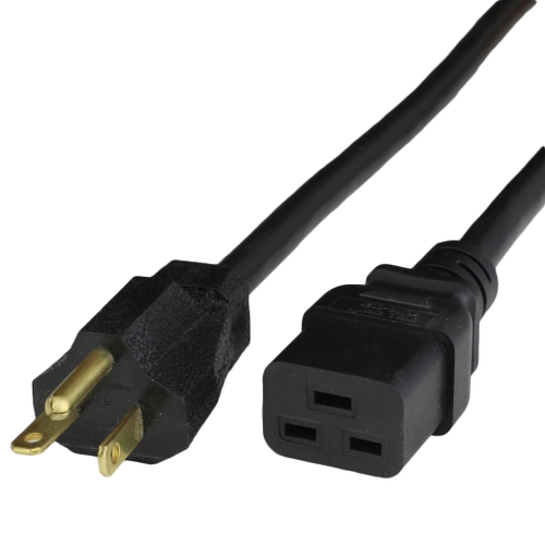 10FT NEMA 5-20P C19 20A 125V Power Cord - BLACK