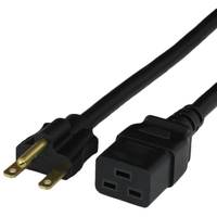 TAA Compliant NEMA 6-15P to C19 Government Use Power Cords