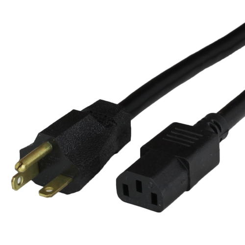 10FT NEMA 6-20P to IEC60320 C13 15A 250V 14awg TAA Power Cord - BLACK