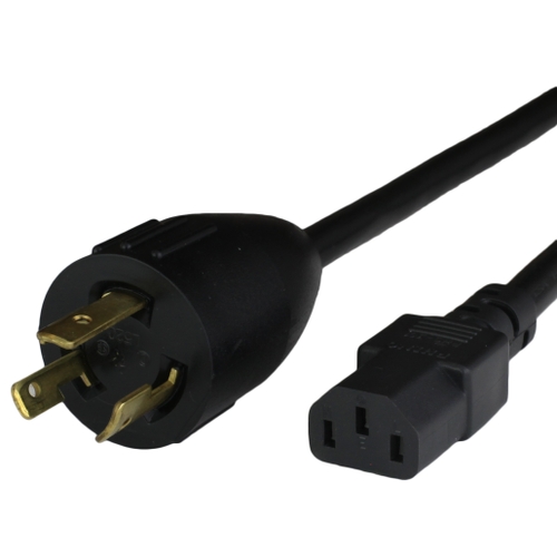 6FT L5-20P to C13 15A 125V Power Cord - BLACK