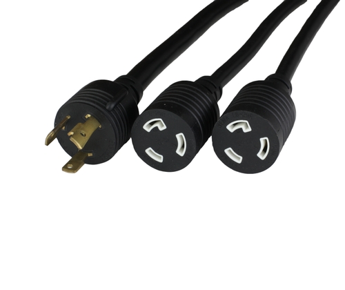 NEMA L630P to 2x NEMA L620R SPLITTER Power Cords BLACK Front.jpg