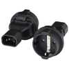 Photo of Adapter IEC 60320 C14 to Schuko 10A 250V BLACK