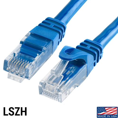 lszh low smoke zero halogen made in usa unshielded cat6 blue path cable molded bootsnagless cat 6 taa lszh ethernet cable blue.jpg