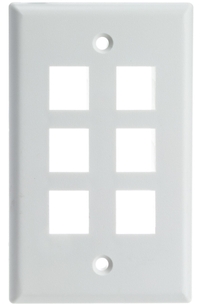 Wall Plate for Keystone (1-6 Ports)